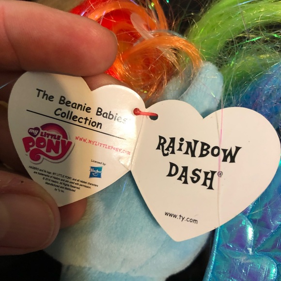 Ty Beanie Baby Collection Pretty Pony Rainbow Dash - Picture 6 of 6